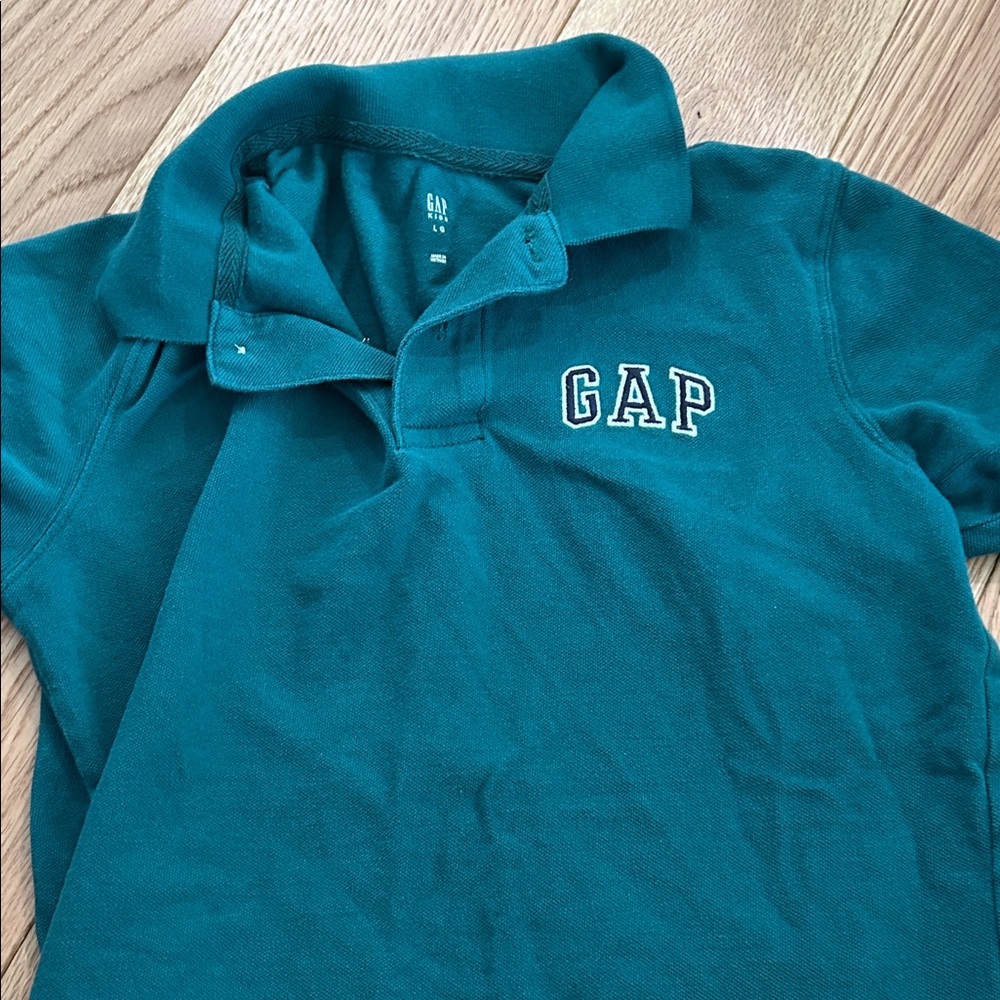 GAP Kids Teal Polo Shirt Large